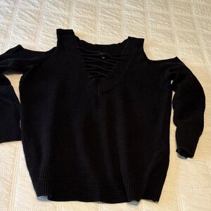 Express Black Off-the-Shoulder Sweater